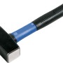 LUX Fäustel 1250g mit blauem Glasfasergriff und schwarzem Kopf.