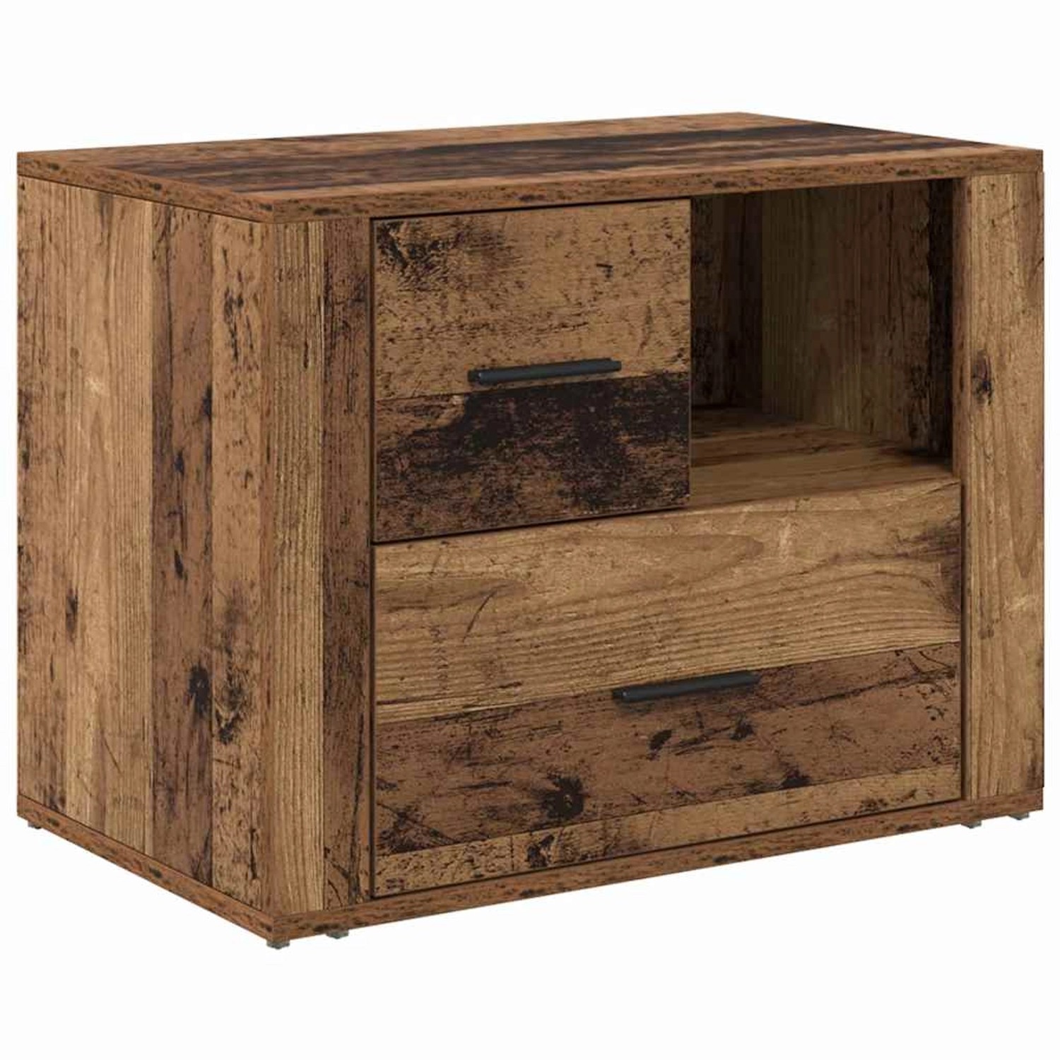 vidaXL Nachttisch mit Schubladen Altholz 60 x 36 x 45 cm Holzwerkstoff 8810 günstig online kaufen
