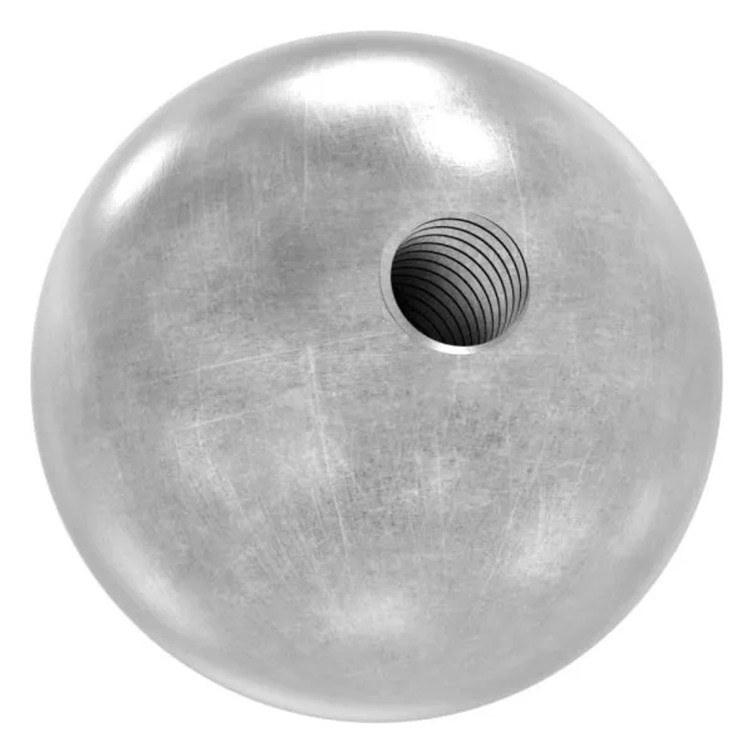 FeNau Kugel Ø 25 mm Massiv Glatt Mit Gewinde M6 Stahl S235JR Roh