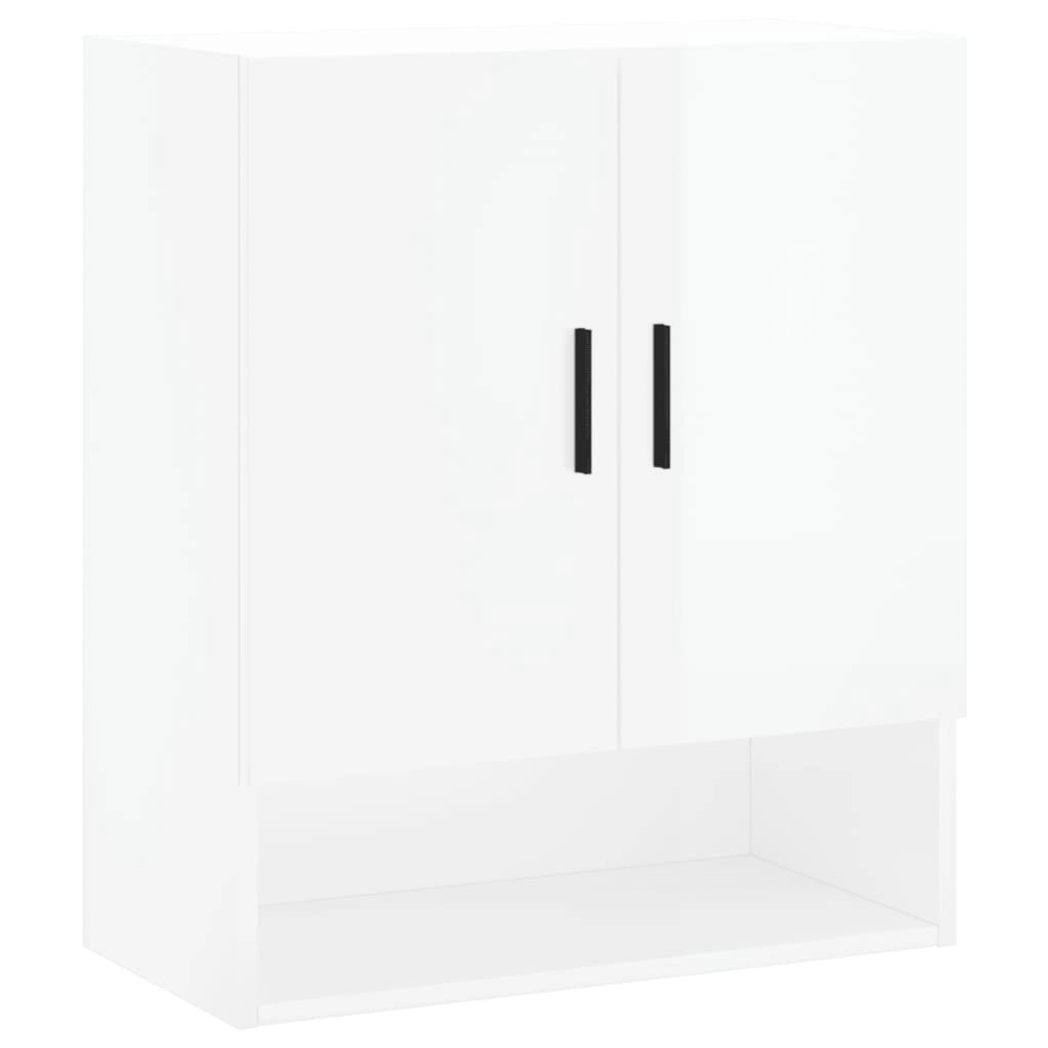 vidaXL Wandschrank Hochglanz-Weiß 60x31x70 cm Holzwerkstoff Modell 4 günstig online kaufen