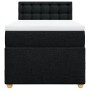 Schwarzes vidaXL Boxspringbett 100x200 cm mit Matratze und Kopfteil.