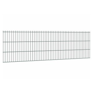 Grüne Doppelstabmatte 6/5/6, 63x251 cm, für Gartenzaun-Systeme.