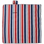 vidaXL Picknickdecke, rot-blau gestreift, 200x200cm, faltbar mit Tragegriff.
