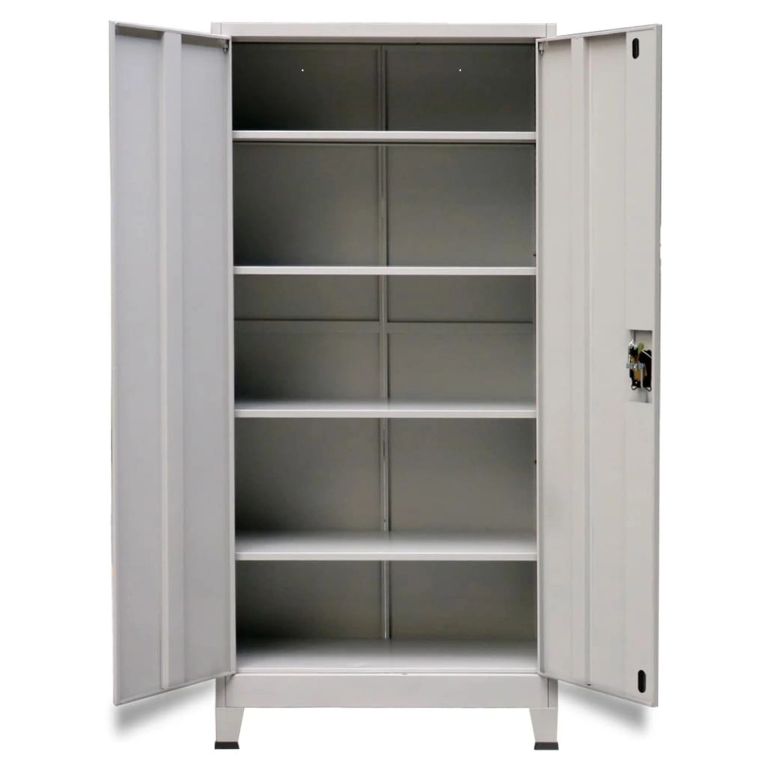 vidaXL Büroschrank mit 2 Türen Stahl 90x40x180 cm Grau günstig online kaufen