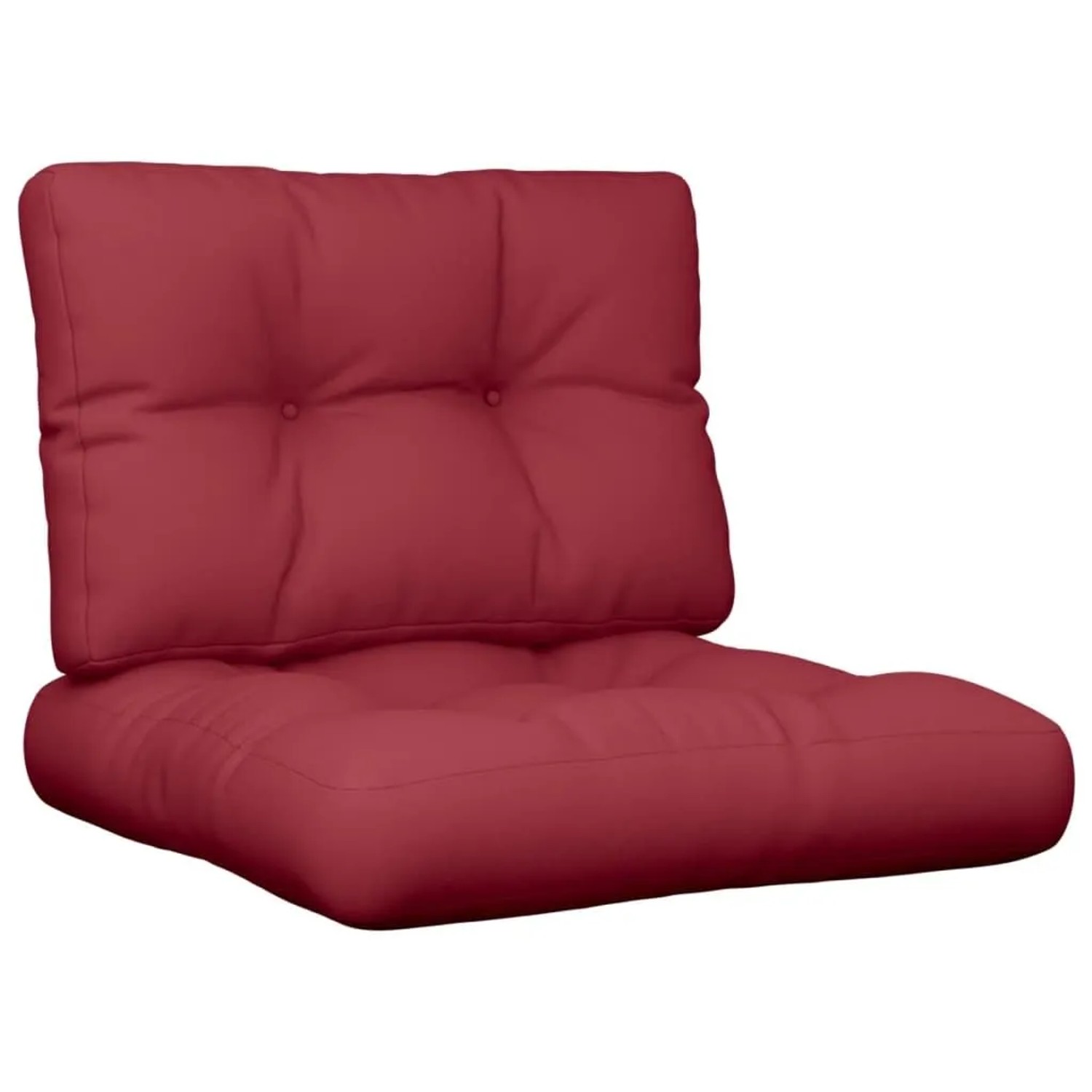 vidaXL Palettenkissen 2-Tlg Weinrot Stoff 360654