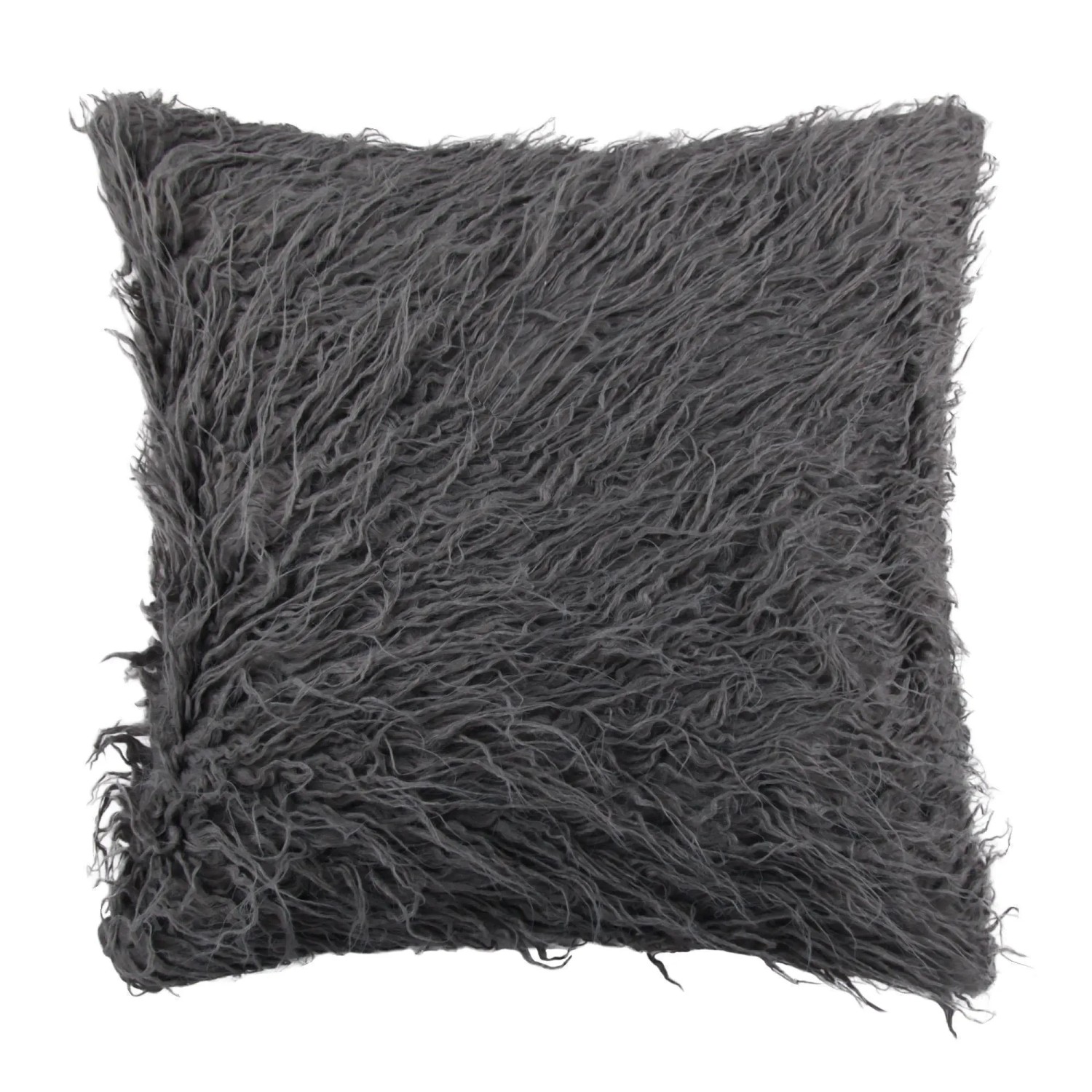Bestlivings Dekokissen Langhaar 50 x 50 cm Grau