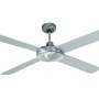 BEACON Deckenventilator Futura, Chrom gebürstet, 132 cm, mit 4 Flügeln und Wandschalter.