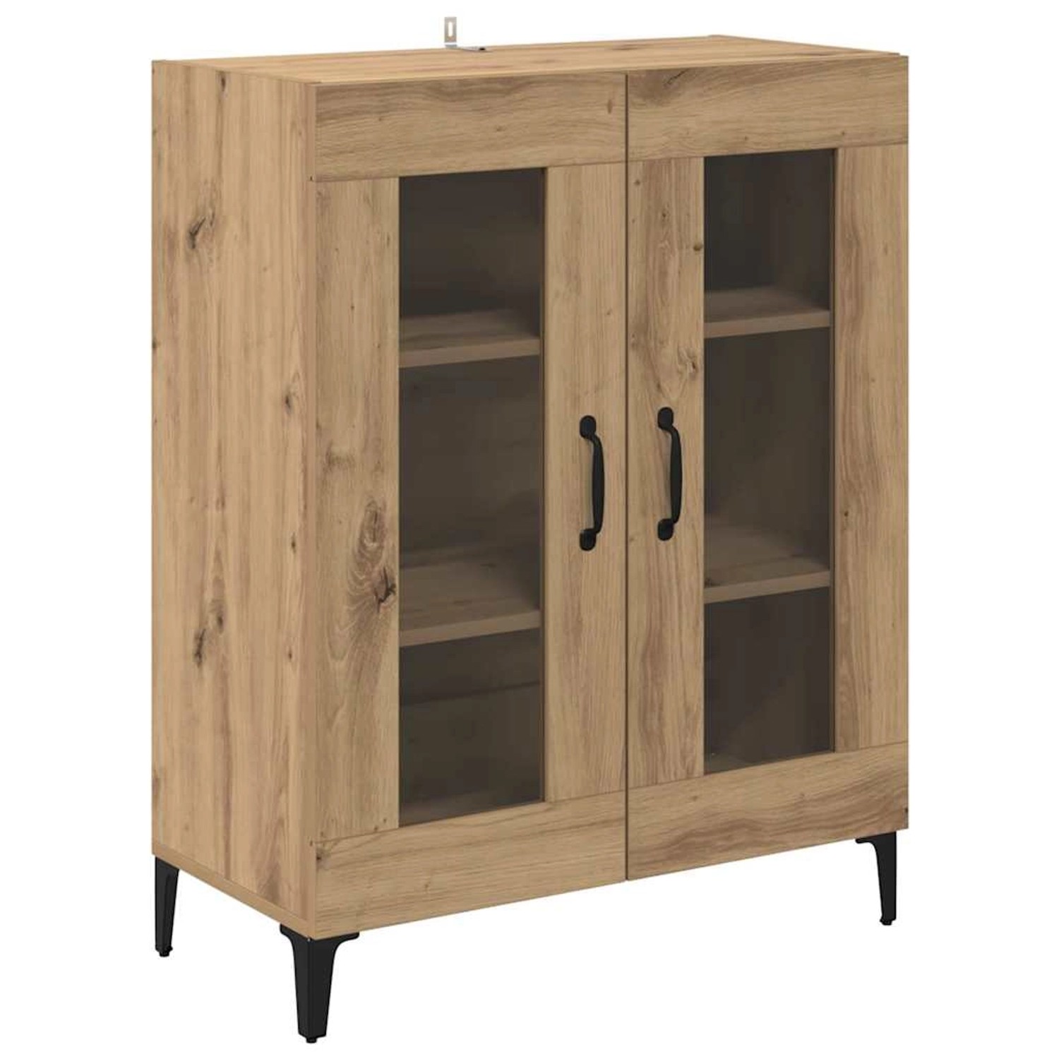 vidaXL Sideboard Artisan-Eiche 69,5 x 34 x 90 cm Verbundholz und Eisen 8808 günstig online kaufen