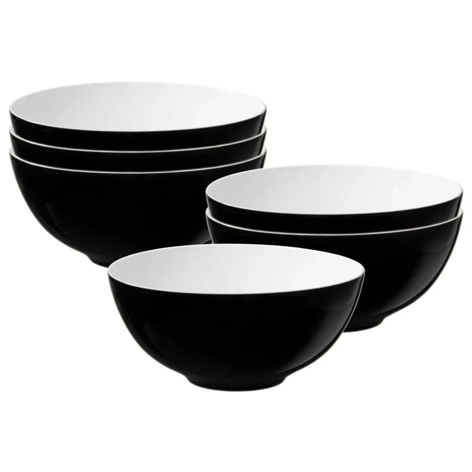 Seltmann Weiden Life Fashion Schüssel 21 cm 6er Set Glamorous Black