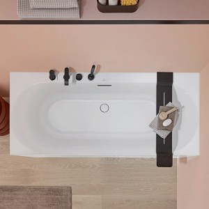 Villeroy & Boch Rechteckwanne Loop & Friends, 170x75 cm, Weiß Alpin, mit ovalem Innenraum.