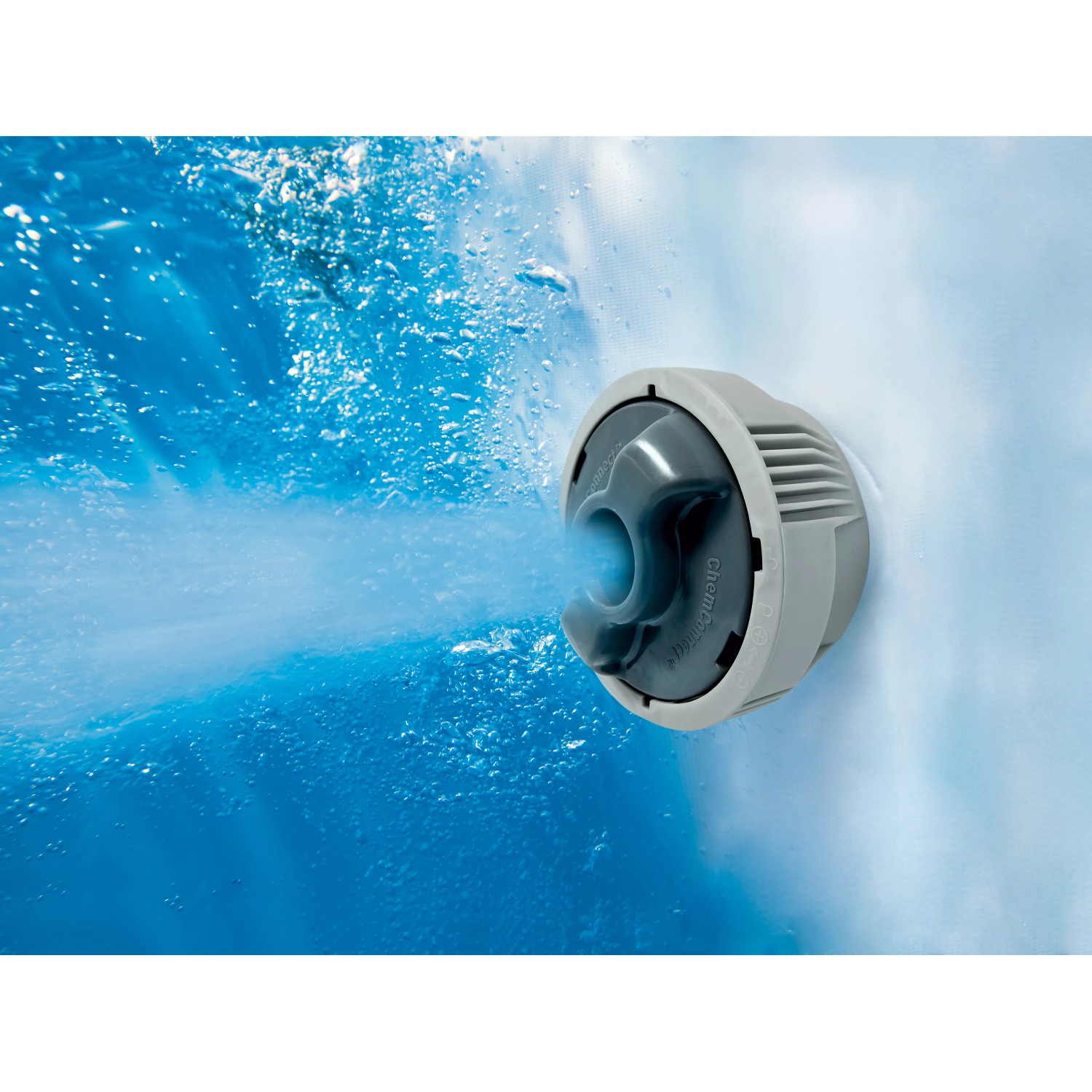 Detailaufnahme: AirJet-Düse im Bestway Lay-Z-Spa UltraFit Whirlpool Barbuda.