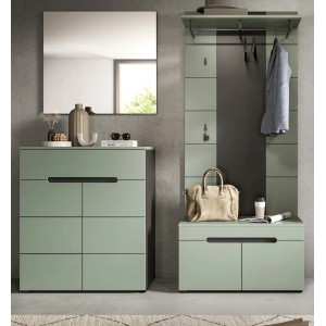 Inn.Furn Garderoben-Set 4-teilig in Salbei und Grau 175 cm Cooper