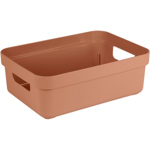 Sunware Aufbewahrungsbox Sigma Home 9 l Terra, Kunststoffbox mit Griffen
