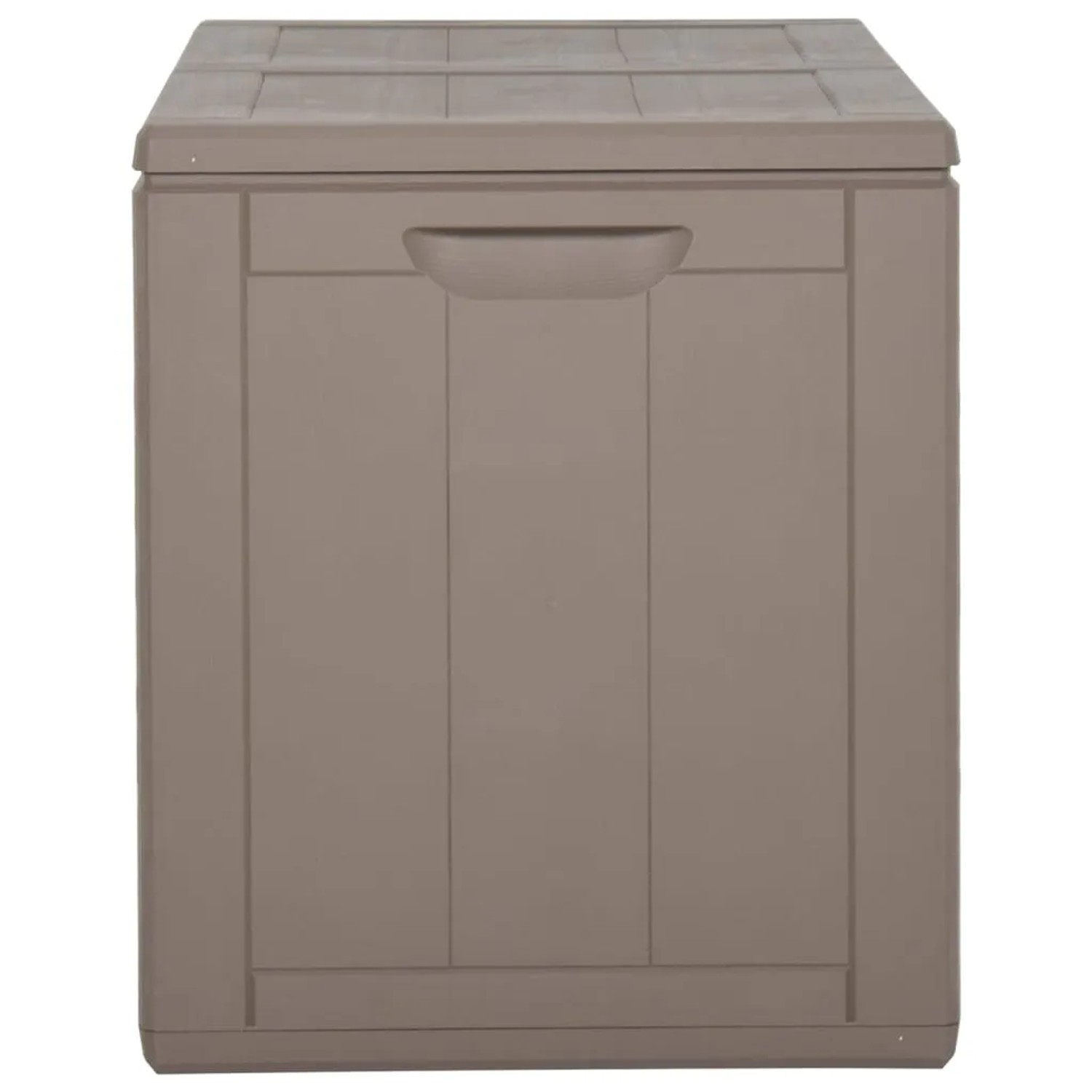 Braune VidaXL Gartenbox, 180 L, aus PP Rattan für Garten, Terrasse & Balkon.