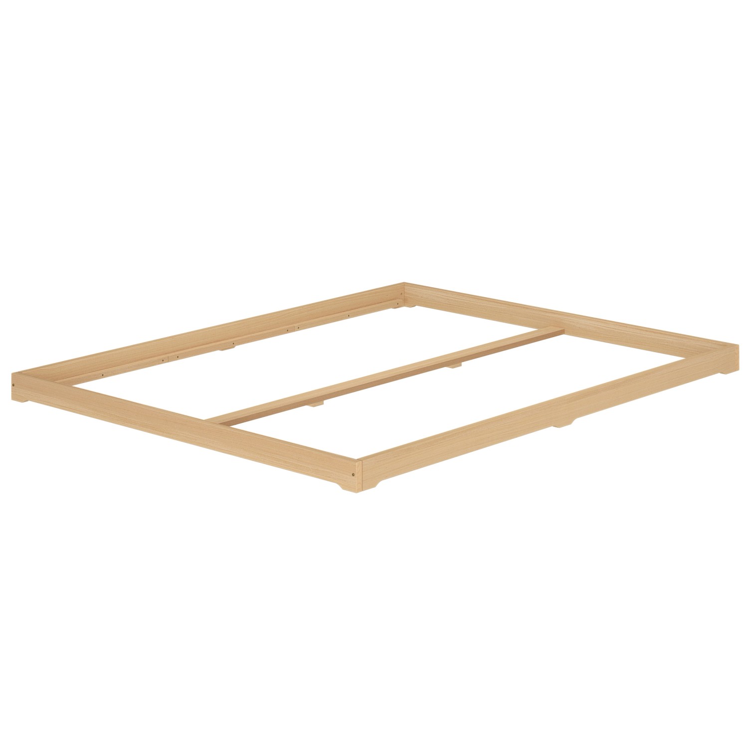 Erst-Holz Breites Bodenbett Doppelbett Buche Massiv 200 x 200 cm Modell 66 günstig online kaufen