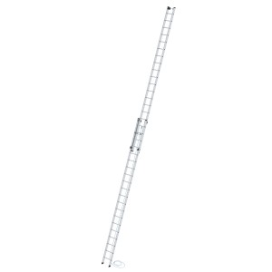 PROREGAL Sprossen-Seilzugleiter, 2-teilig, 2x20 Sprossen, aus Aluminium. Leiter für Profis.