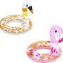 Bestway Schwimmringe, 2-fach sortiert: Flamingo und Schwan mit Glitzer.
