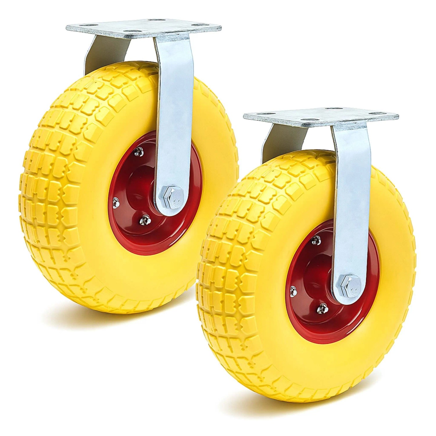 Wiltec Bockrollen Set 2X Transportrolle 258Mm Metallfelge 150Kg Pannensicher