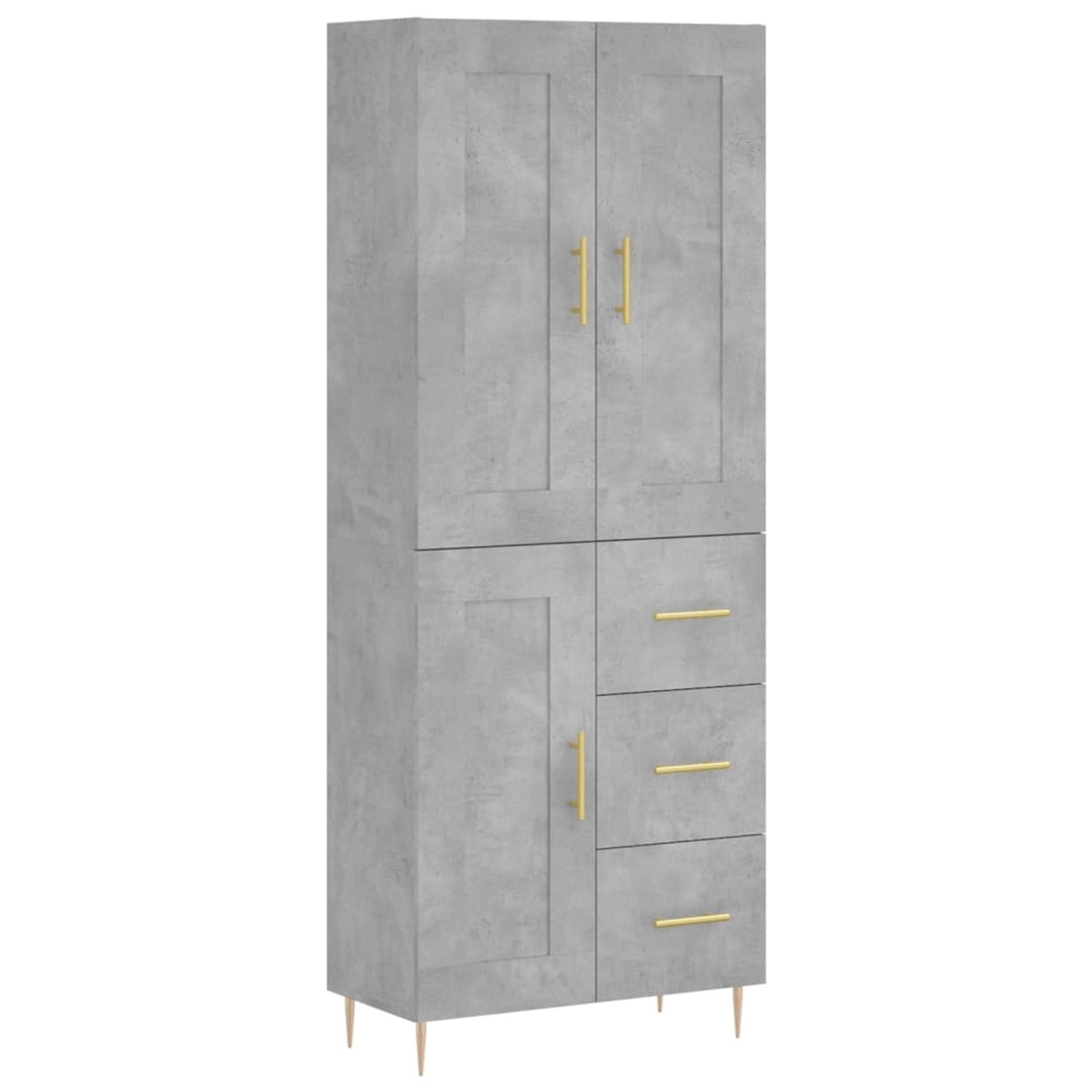 vidaXL Highboard Betongrau 69,5x34x180 cm Holzwerkstoff 3199997 günstig online kaufen