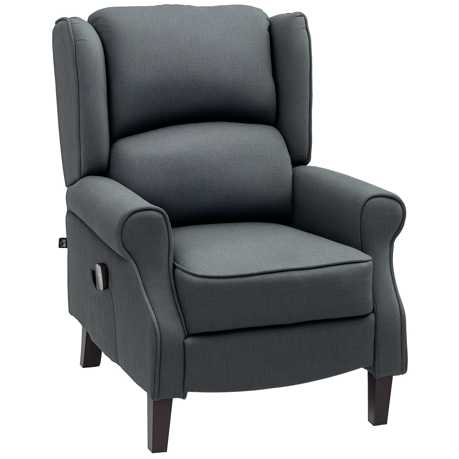 HOMCOM Massagesessel Polyester Dunkelgrau 78L x 83B x 101H cm günstig online kaufen