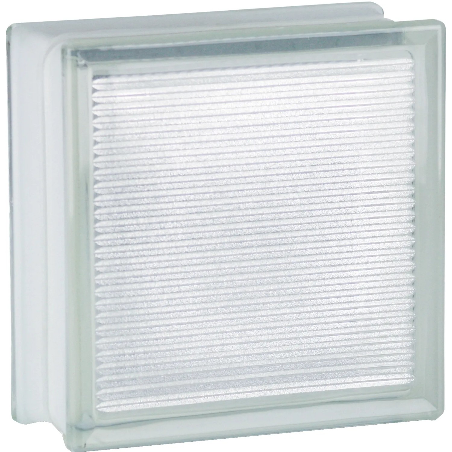 Fuchs Glasstein Xenon 19x19x8 cm mit horizontaler Struktur für Innen & Außen.