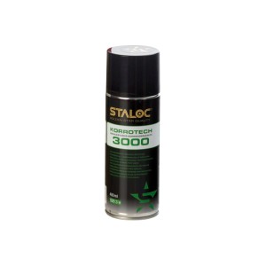 Staloc Korrotech 3000 Rostschutz Spray, 400 ml, schwarze Dose mit gold-grünem Etikett für Metallschutz.