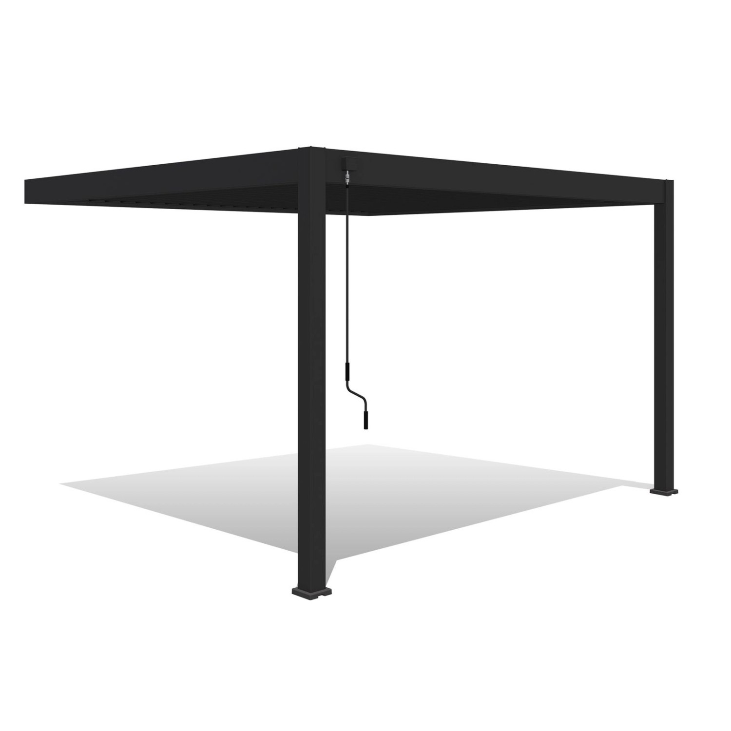 Weide Deluxe Aluminium Pavillon 3,6 x 4 M Anthrazit Wand Pergola