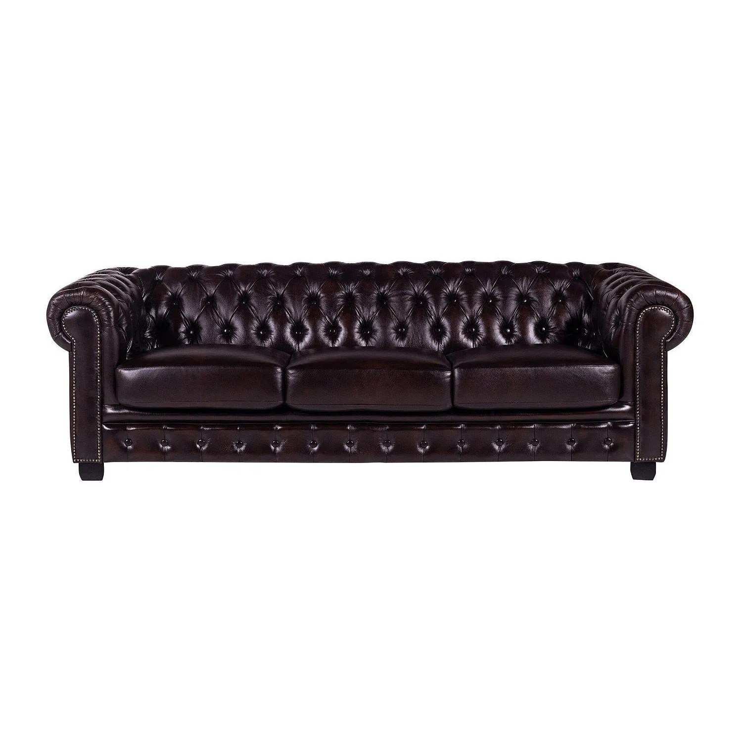 Vente-unique Sofa Ohne Schlafmöglichkeit Brenton Schokoladenbraun 240 cm