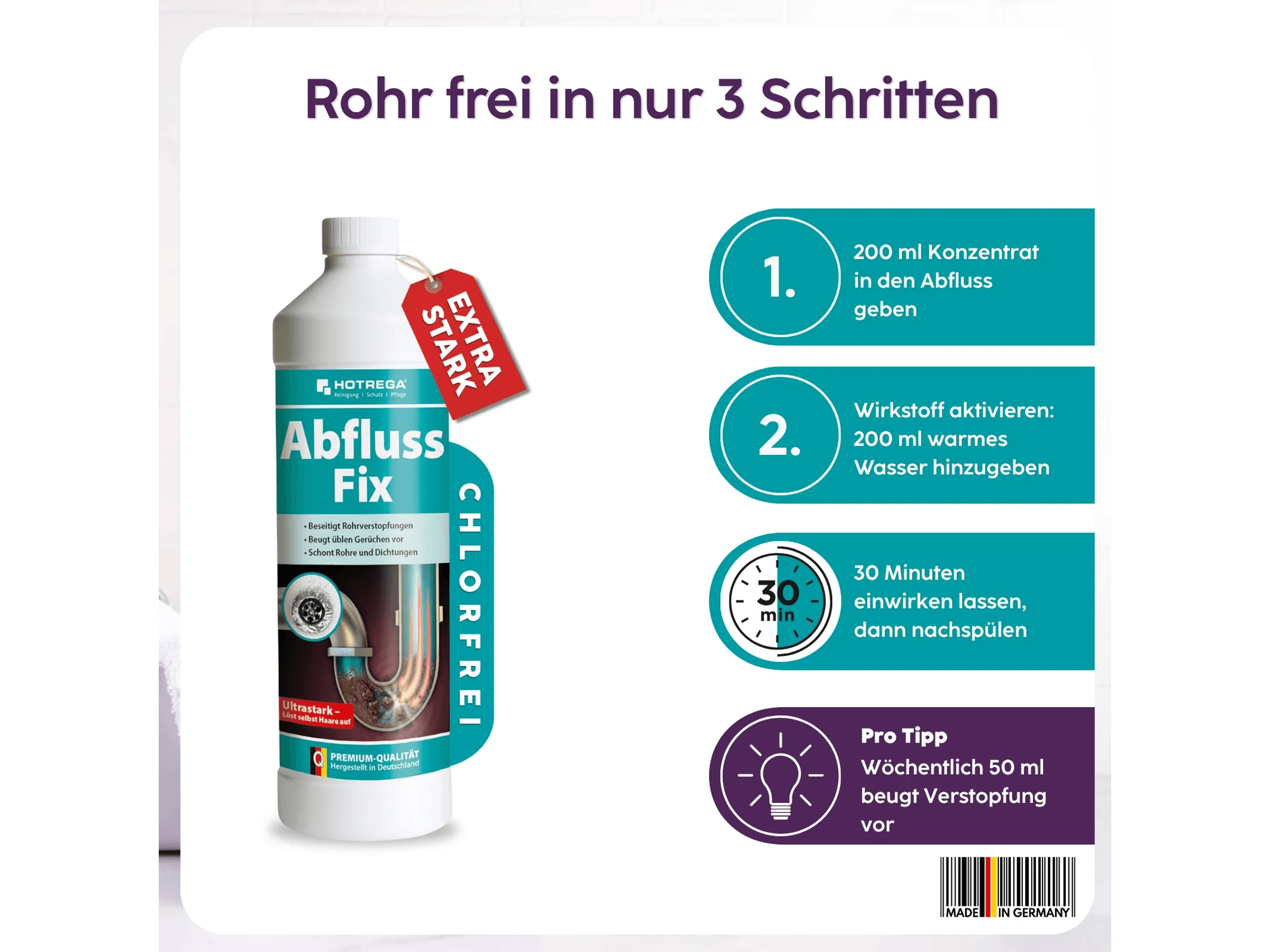 Flüssiges Rohrfrei | Flüssiger Rohrreiniger Gegen Verstopfungen - Foto 10