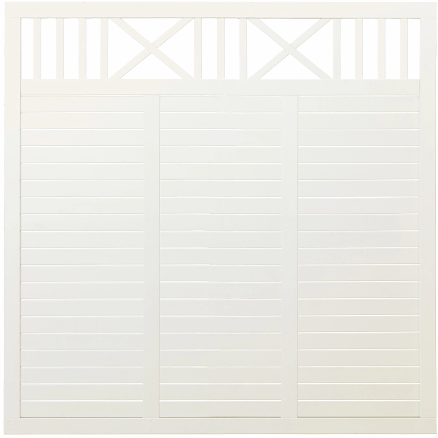 Sichtschutzzaun Nostalgi Nadelholz Weiß 180 cm x 180 cm günstig online kaufen