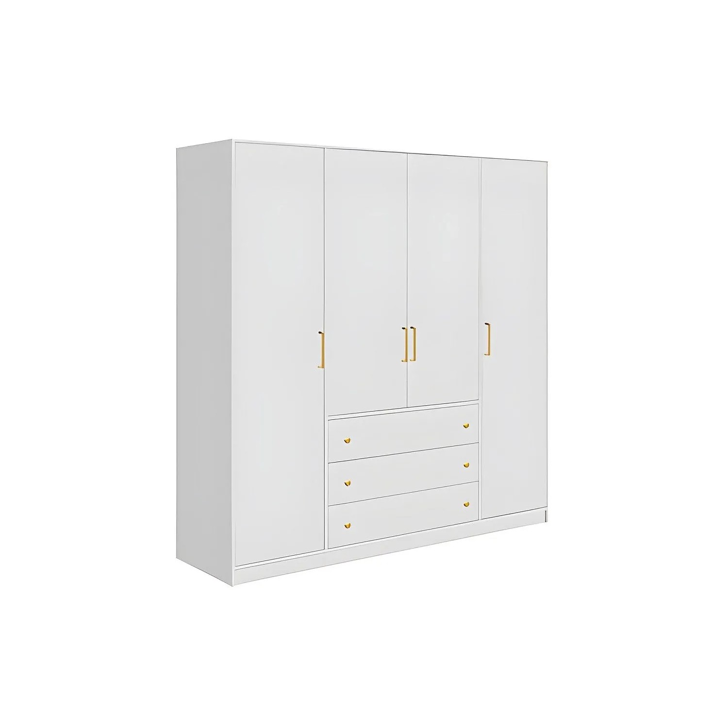 Vente-unique Kleiderschrank Lizandro Weiß 196 cm
