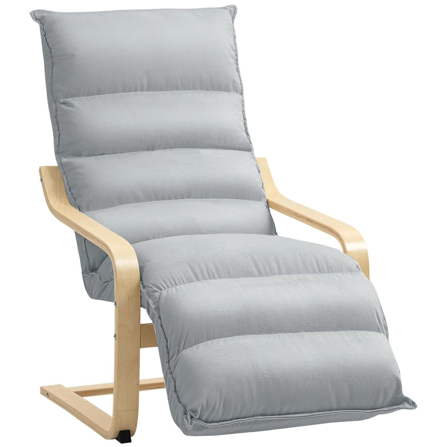 HOMCOM Relaxsessel Loungesessel Gepolstert Sessel mit Armlehne Lesesessel Hellgrau