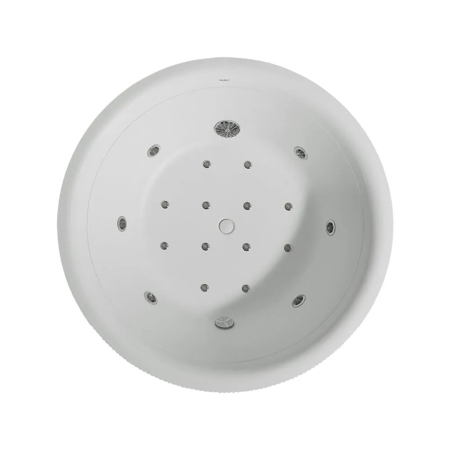 360Home Runde Freistehende Whirlpool Badewanne 150 CM Mit Luftblasen Und Wasserfallfunktion TWVX3009150