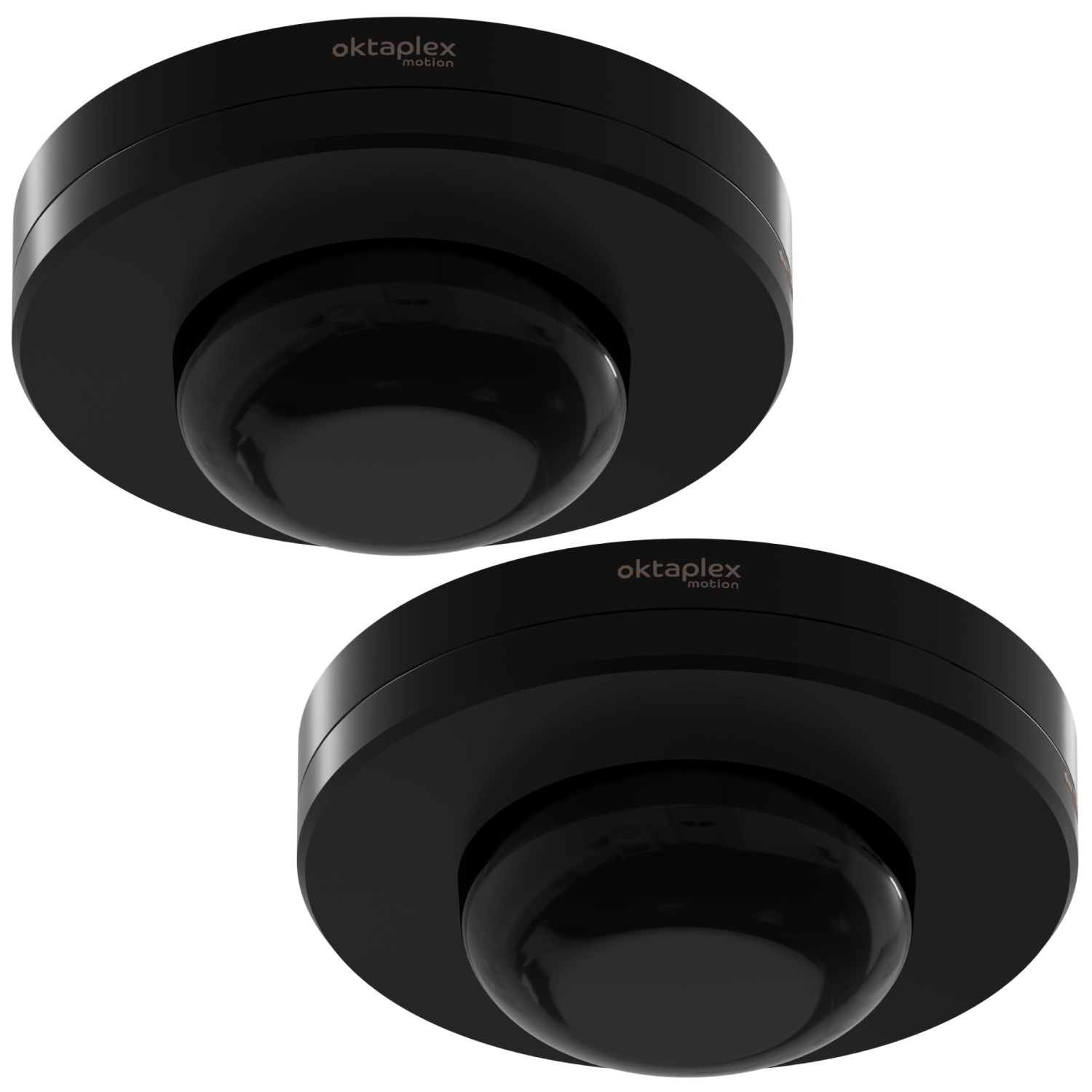 Oktaplex Pia Präsenzmelder 360° 2er Set IP65 Bewegungsmelder Außen & Innen Schwarz