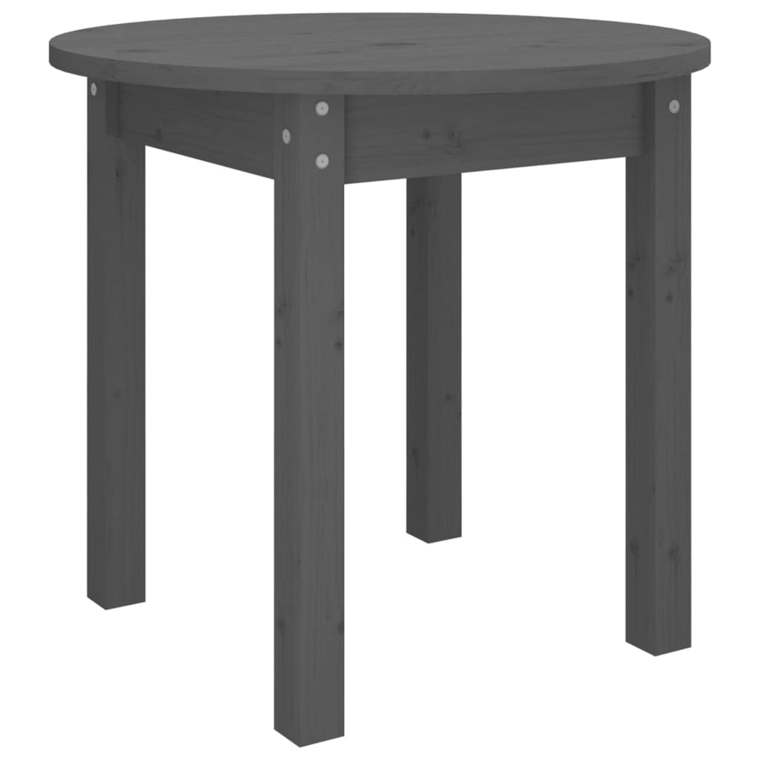 vidaXL Couchtisch Grau Ø 45x40 cm Massivholz Kiefer 822334 günstig online kaufen