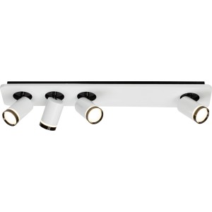 Dimmbarer LED-Spot Sol von AEG, 4-flammige Deckenleuchte in Weiß/Schwarz, 14x65x12 cm.