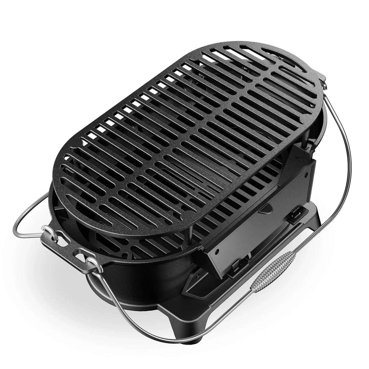 Wiltec Grilltopf Gusseisen Grill Holzkohle Holzkohlegrill Gusstopf Feuertopf