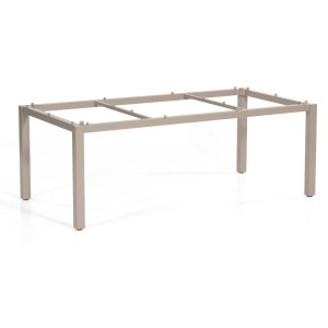 Natur24 Base Tischgestell aus Aluminium in Champagner für Gartentische.