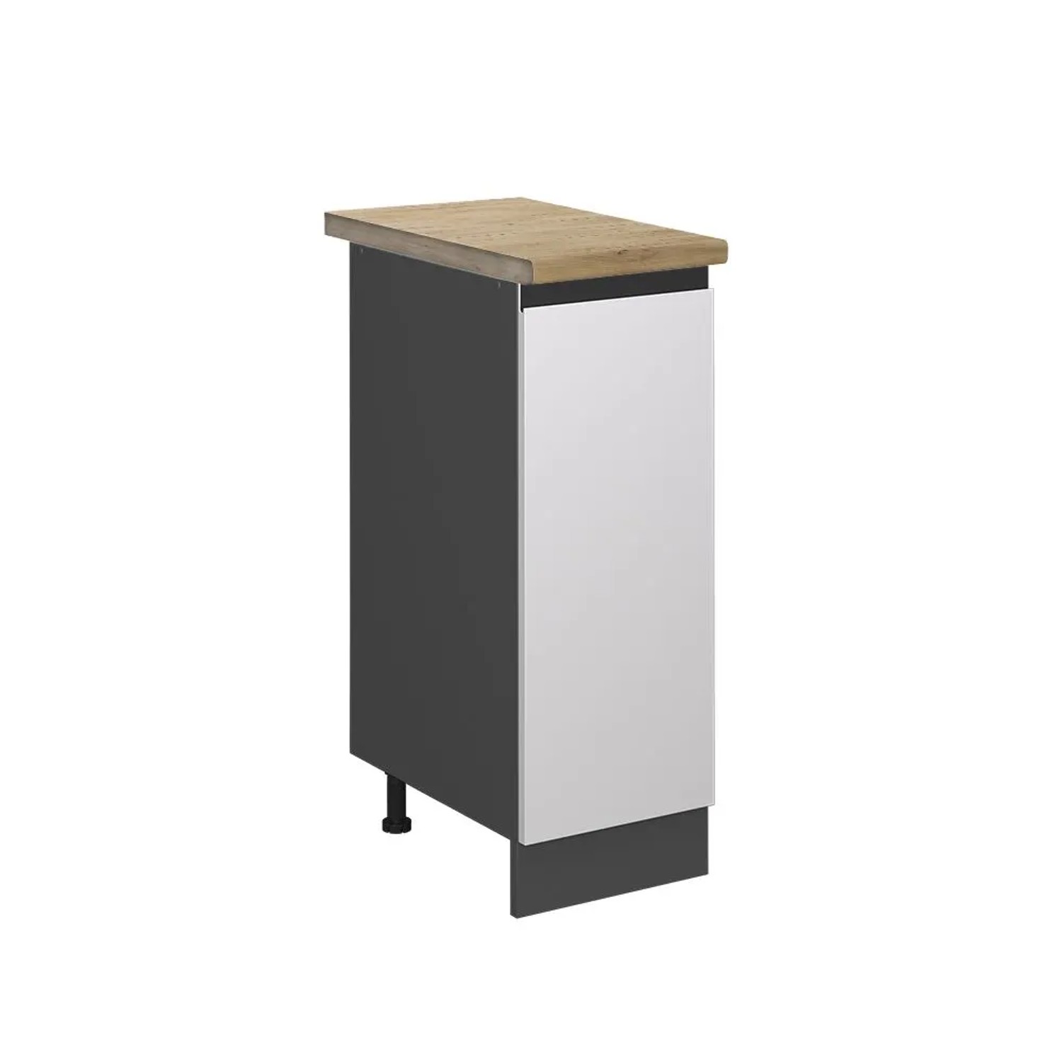 Vicco Apothekerschrank R-Line Medizinschrank für die Küche Weiß Anthrazit 30 cm J-Shape AP Eiche