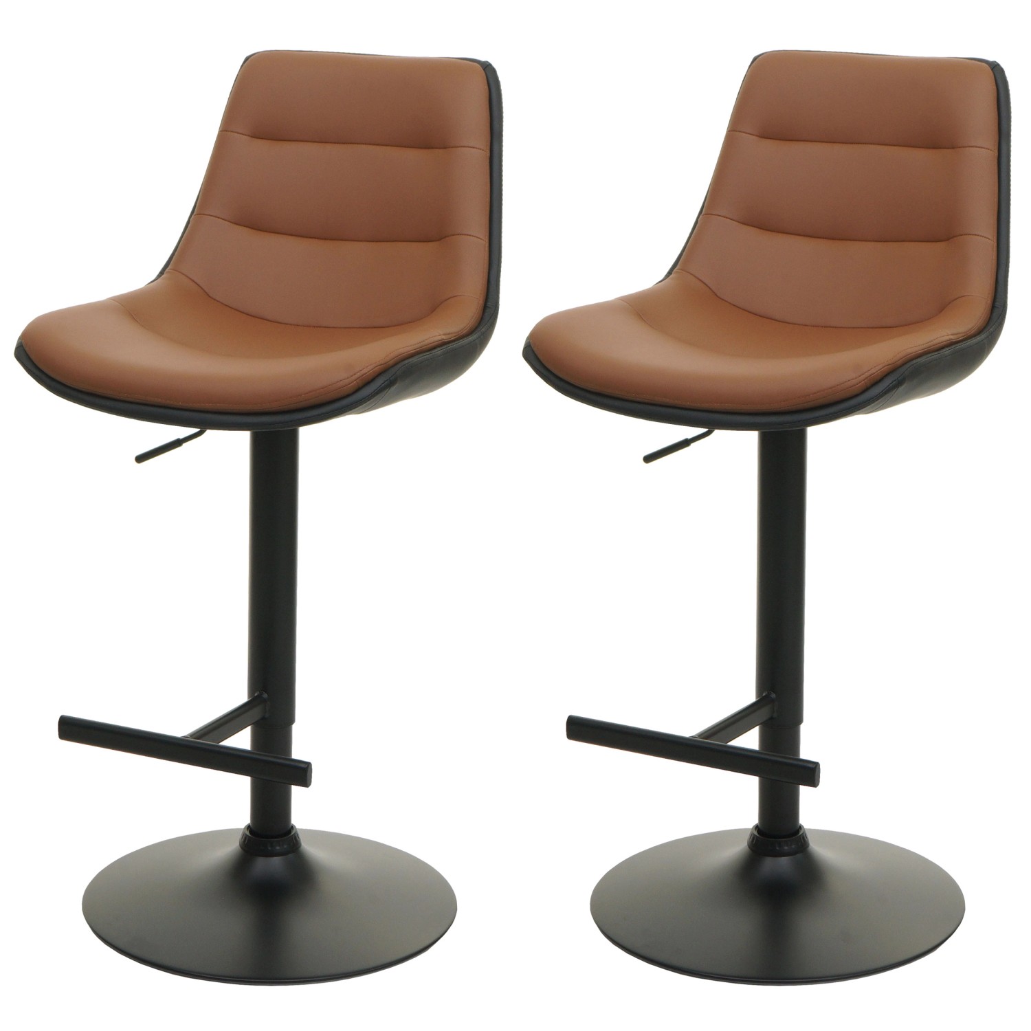 PROREGAL 2er-Set Barhocker Sitzhöhe 65-86cm Höhenverstellbar Mit Lehne Kuns günstig online kaufen