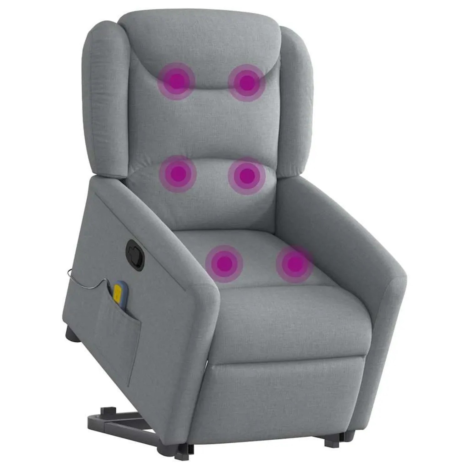 vidaXL Massagesessel mit Aufstehhilfe Hellgrau Stoff 3303204 günstig online kaufen