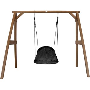 Axi Nestschaukel Roxy Braun mit Holzgestell für Garten & Spielplatz.