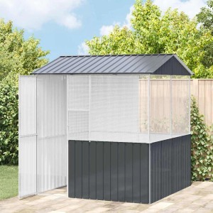 vidaXL Vogelkäfig Anthrazit 215 x 209 x 230 cm Verzinkter Stahl 3325170