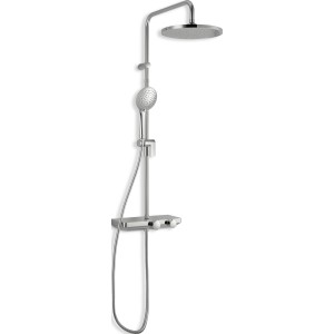 Chromfarbenes baliv Überkopfbrause-Set KBS-22.160 mit Kopf- und Handbrause.