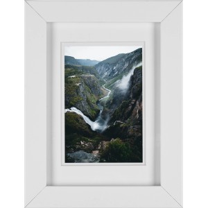 Weißer MDF-Bilderrahmen, 13x18 cm, breiter Rand, für Fotos und Bilder, zum Aufstellen oder Aufhängen.