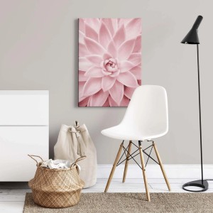Bricoflor Leinwandbild mit rosa Blume, florales Wandbild für Wohn- und Schlafzimmer.
