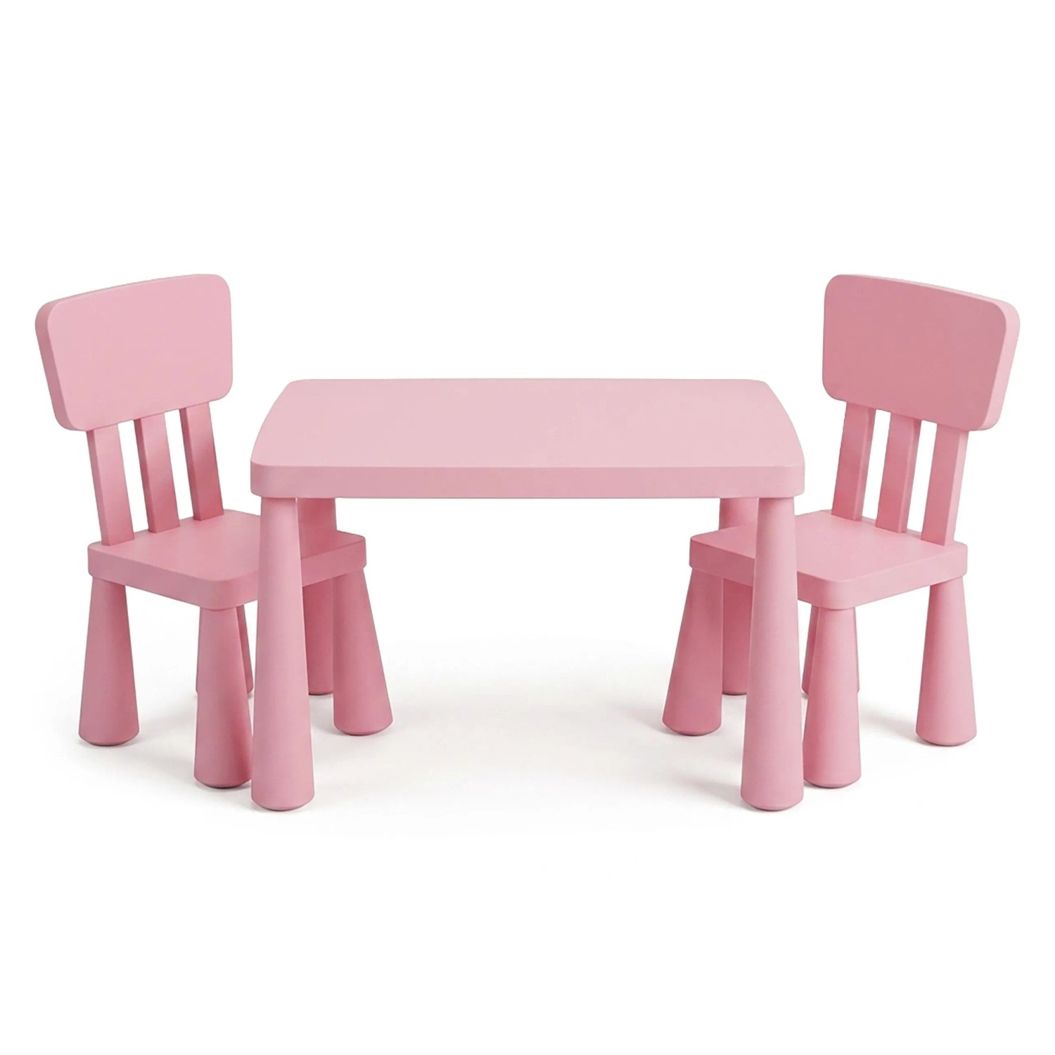 Relaxdays Kindersitzgruppe Polypropylen Pink 3-teilig mit Tisch und 2 Stühlen