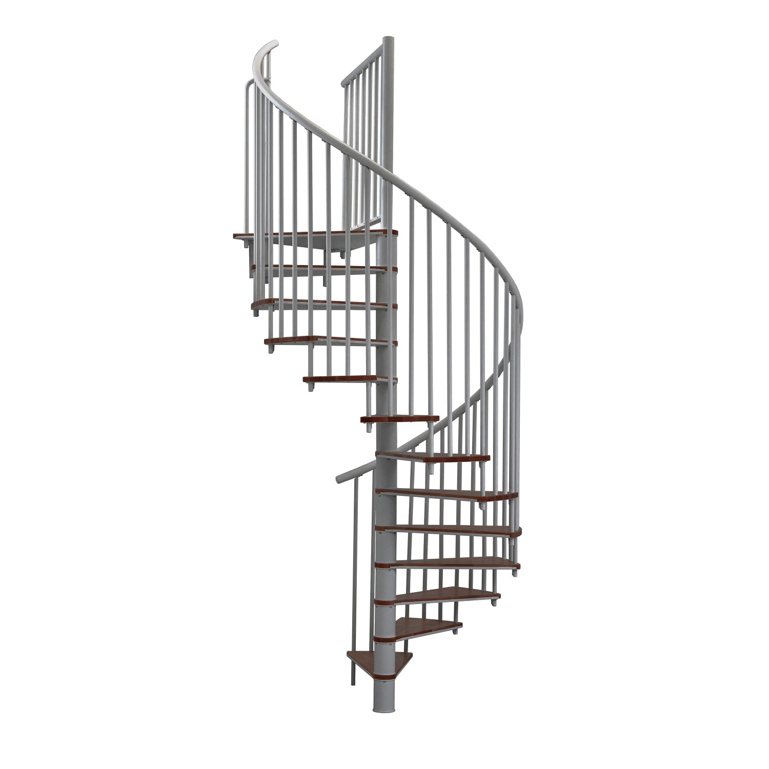Minka Spindeltreppe Switch Ø 140 cm Walnuss-Grau günstig online kaufen