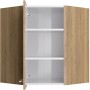 Optifit Eckoberschrank Erik290 in Wildeiche, 60/60x70,4x34,9 cm, mit zwei Einlegeböden.