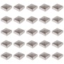 25er Set Edelstahl Pfostenkappen Pyramide 71mm für 7x7cm Zaunpfosten.